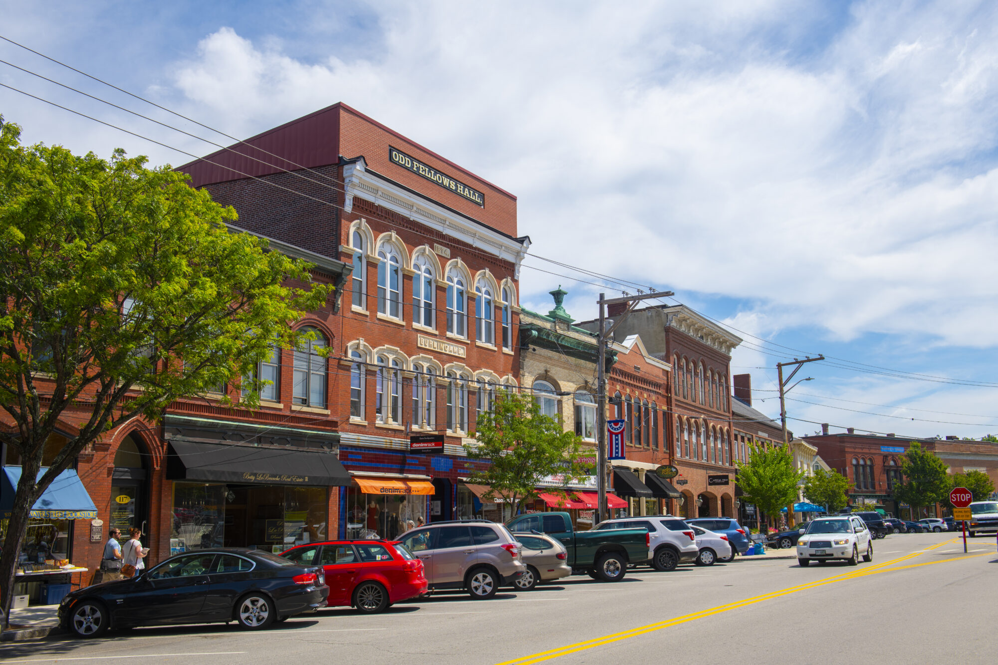 A village main street in Western New York, the kind of local route where more transportation work is now concentrated.